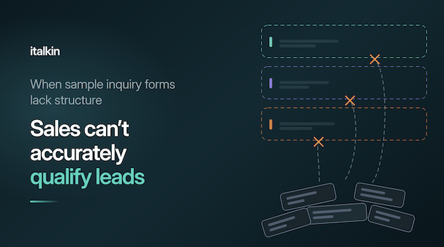 When Sample Inquiry Forms Lack Structure Sales Misread Leads